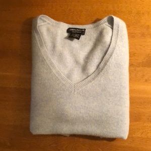 Light blue cashmere V neck